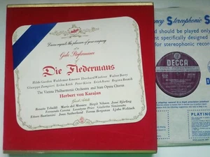 KARAJAN CONDUCTS STRAUSS DIE FLEDERMAUS VPO DECCA SET 201-3  - Picture 1 of 6