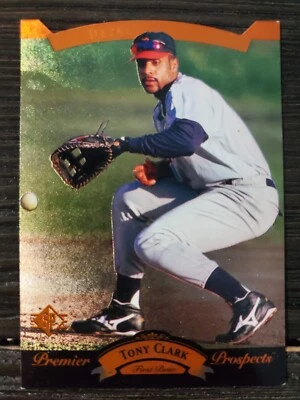 2008 cubierta superior SP TROQUELADO ORO MLB béisbol novato #16 Tony Clark Detroit Tigers Foto 1 de 2