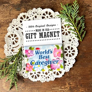 World's Best Caregiver * Geschenk Magnet * Thank You USA * DecoGreet * - Bild 1 von 5