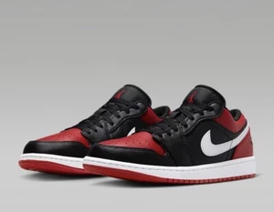 NEW Nike Air Jordan 1 Low Red Toe Black/Gym Red/White DEADSTOCK MENS SIZE 13 🔥 - Picture 1 of 12