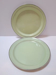 Pottery Barn Enamelware Dinner Plates Green Set of 2 10" - Picture 1 of 23