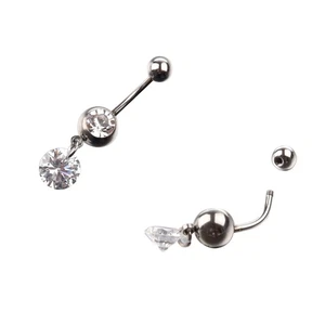 Navel 316L Stainless Steel 8mm T5H79564 - Picture 1 of 3