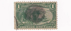 SELLO US SCOTT 285 1898 "Marquette explorando el Mississippi" 1 centavo usado - E - Imagen 1 de 1