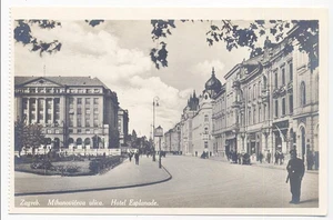 🔴KROATIEN * ZAGREB 1920. - Mihanovic Straße, Hotel Esplanade, Polizist🔴 - Bild 1 von 1