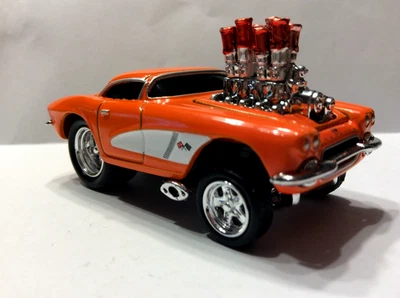 MUSCLE MACHINES GASSER 1962 CHEVY CORVETTE 1/64 DIECAST  62 CORVETTE - Image 1 of 4