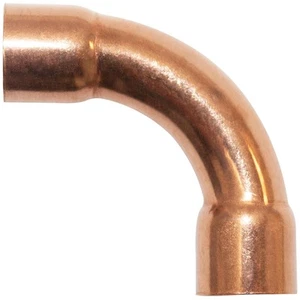 NDL 90 Degree Elbow Long turn 3/8in Copper pipe fittings CxC Sweat connections f - Picture 1 of 1