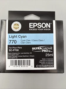 Tinta Epson Light Cyan 770 C13T46R500 SC-P700 (Genuina OEM) *NUEVA* Exp. 2027 - Imagen 1 de 2