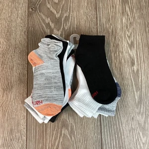 Hanes Youth Socks 16 Pack Medium NEW Black White Gray Boys Girls Ankle 10c-3Y - Picture 1 of 4