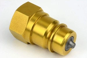 NOS Temco 1/2" NPT Male Hydraulic  Quick Connect # HF0052, ISO 5675 Poppet Valve - Picture 1 of 2
