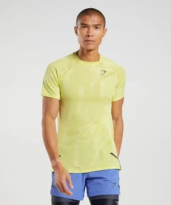 NWT! Gymshark Apex T-Shirt Slim Fit Firefly Green/White Men’s Medium A1A8U-EBK5 - Picture 1 of 7