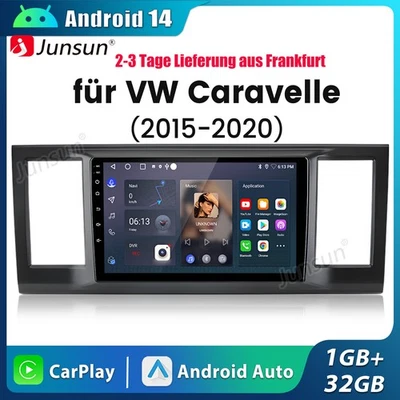 32G Carplay Android14 Für VW Transporter T6 Multivan Caravelle Autoradio GPS Nav - Bild 1 von 4