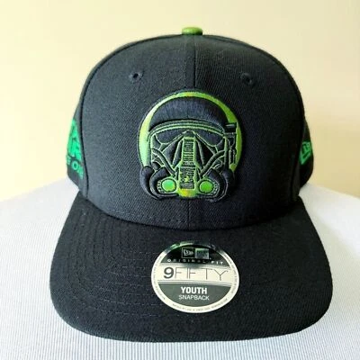 New Era 星球大战 Rogue One SnapBack 帽子 儿童 男孩 女孩 迪士尼 黑色 绿色 礼物 — 第 1/4 张图片