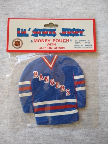 NY Rangers NHL Lil' Sports Jersey Money Pouch with clip-on chain Cover