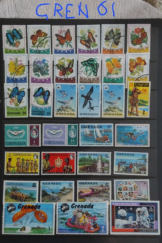 Estampillas de selección de Granada usadas y como nuevas (GREN01) Foto 1 de 1