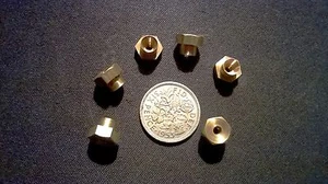 6BA MESSING HANK BUSCHVERSCHLÜSSE NOS aus UK (6ERer Set), BRIAN MAI ROT SPECIAL - Bild 1 von 6