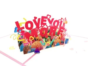 3D Pop Up Greeting Card Love Birthday Anniversary Mom Mother Wife Girlfriend - Picture 1 of 6