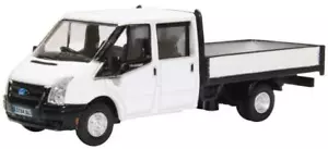 OXFORD DIECAST 76TPU005 1/76 WHITE FORD TRANSIT DROPSIDE - Picture 1 of 1