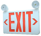 e RXEL37RW Exit Sign LED Two Head Emergency led Light Combo Doubl