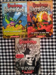 Goosebumps R.L.Stine Series 3 Books - Hall of Horrors x 2 Horrorland x 1 - Picture 1 of 2