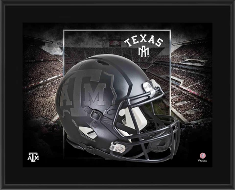 Texas A&M Aggies 10.5" x 13" Black Matte Alternate Helmet Plaque Cover