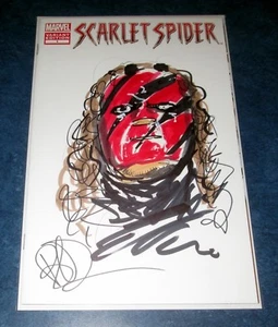 BOCETO ARTÍSTICO ORIGINAL DE JOE BENITEZ coloreado KANE WW WWE WWF en araña escarlata #1 casi nuevo - Imagen 1 de 1
