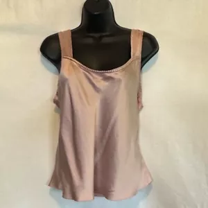 F-87 Venchelle Vintage 100% Silk Pink Sleeveless Pullover Blouse Size M - Picture 1 of 12