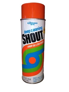 Vtg 1981 NOS SHOUT Deep Cleaning Laundry Soil & Stain Spray 19oz Johnson Wax NEW - Picture 1 of 2