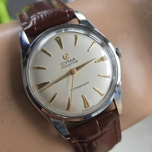 Vintage CYMA navystar men's manual wind watch R.459 17Jewels swiss made 1950s - Picture 1 of 19