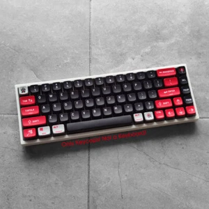 Black Red Multi-color Shine Through PBT Keycaps set for MX Mechanical Keyboards - Picture 1 of 9
