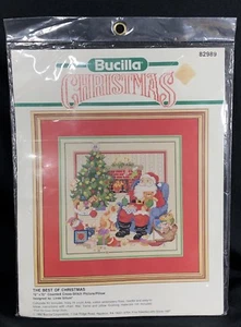 Bucilla The Best of Christmas Counted Cross Stitch KIT Picture Pillow Gillum - Picture 1 of 6