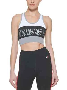 Tommy Hilfiger Sport Colorblocked Low Impact Sports Bra Black Size XS - Picture 1 of 2