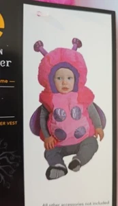 Infant Costume Size 12-18 Months Pink Ladybug Halloween Pullover Vest NWT!  - Picture 1 of 5