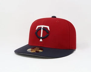New Era 59Fifty Boys Cap MLB Minnesota Twins "TC" Red Navy 2007 Fitted Wool Hat - Picture 1 of 5