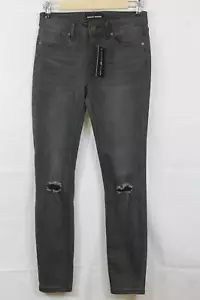 Pantalones de mezclilla para mujer Ashley Mason destruidos dobladillo deshilachado cintura 26 nuevos con etiquetas $69 - Imagen 1 de 5