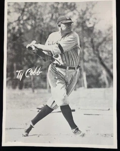 Ty Cobb Large Vintage 19"x26" Photo Print Detroit Tigers Near Mint Nice! - Picture 1 of 1