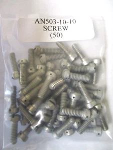AN503-10-10 Tornillo Cabeza Relleno 10-24 x 5/8" Acero Ranurado - Lote de 50 - Imagen 1 de 4