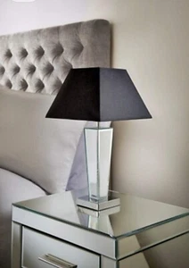 New Fabulous Gatsby Mirror Table Lamp in Black - Additional Home Decor - Picture 1 of 2