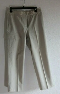 DKNY tan pants size 10. 94% Nylon / 6% Spandex. Side pocket on the right leg. - Picture 1 of 5