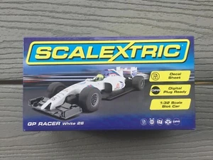 SCALEXTRIC 1/32 SCALE F1 GP RACER UNDEC WHITE #26 SLOT CAR W/ DECALS # C3597 NIB - Picture 1 of 5