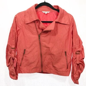 CAbi womens sz s coral spring nylon scooter lightweight jacket windbreaker zip - Picture 1 of 6