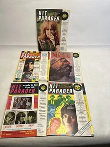 HIT PARADER Rock Magazine LOT Of 5 ~ 1960-70s 1968-1970 - Picture 1 of 7