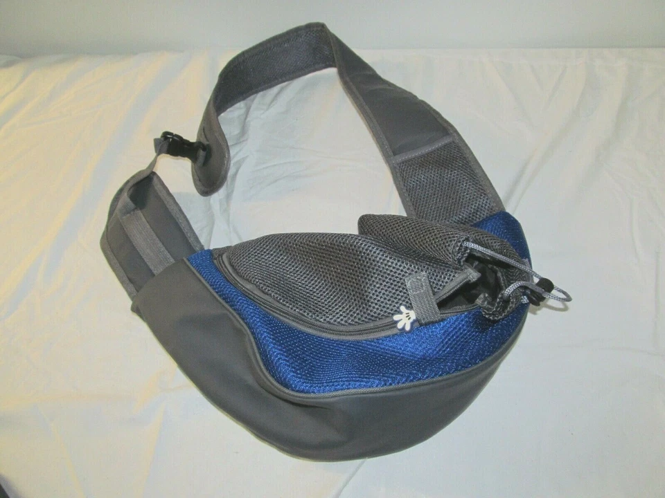 Over the Shoulder Padded Strap Pet Sling Carrier Blue/Gray - Image 1 of 4