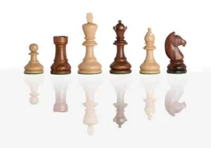 The Modern Chess Set - Pieces Only - 3.75" King - Golden Rosewood - Picture 1 of 12