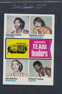 1974/75 Topps #230 Virginia Squires Team Leaders NM/MT *1372