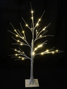 Neutral White LED Twig Branch 3D Outdoor Christmas Birch Tree - 90cm - Picture 1 of 3
