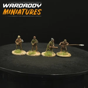 Well Painred 28mm Barons War Medieval Peasants ×4 #3 Footsore Miniatures METAL - Picture 1 of 4