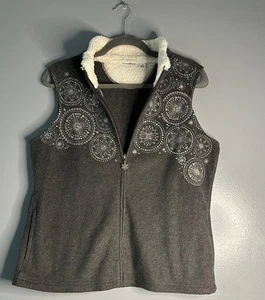 Maglione donna grigio medio ricamato gilet Cottagecore accogliente novità retrò Y2K - Foto 1 di 7