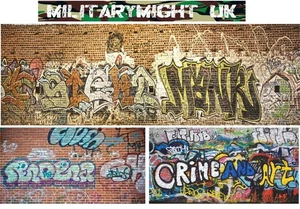 1 32 / 1 35 SCALE SHEET URBAN WALL GRAFFITI SET 1 - Picture 1 of 1