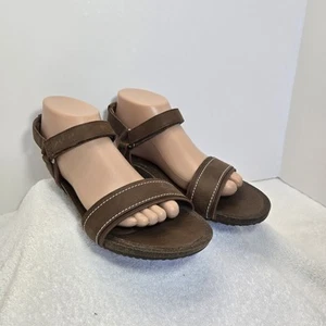 Sandalias de cuña Teva para mujer 9,5 tostadas puntada Ysidro cuero viaje boho cómodas - Imagen 1 de 13