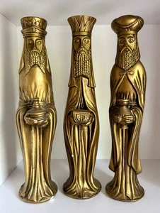 Estatuillas doradas de colección de los años 70 de 3 Reyes Magos 13′′ decoración religiosa de Navidad - Imagen 1 de 12